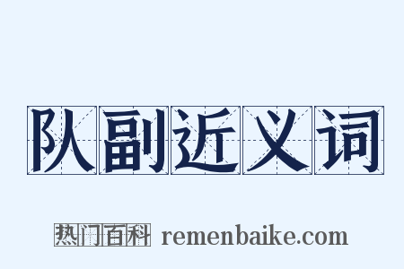 队副近义词是什么意思的图片